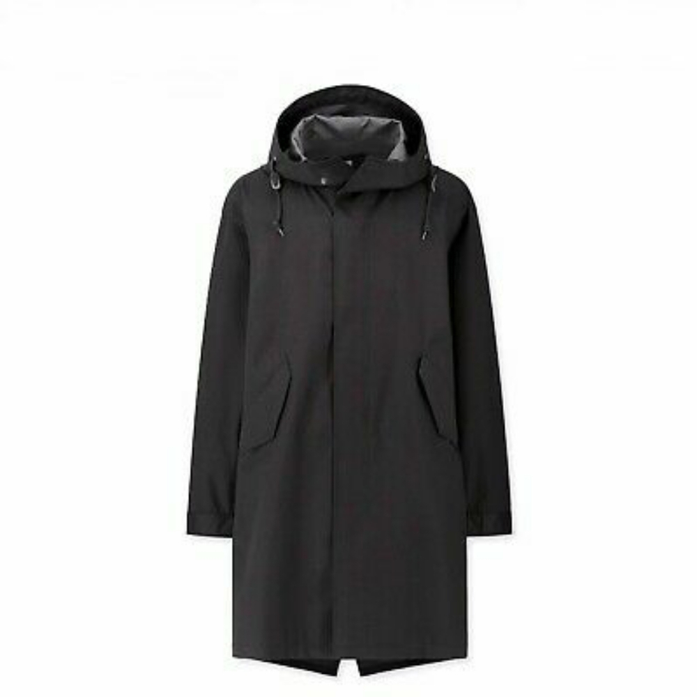 Men's Black Blocktech Uniqlo Fishtail Parka